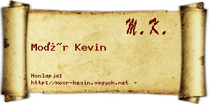 Moór Kevin névjegykártya